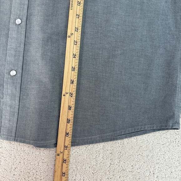 Howler Bros Crosscut Snapshirt Western Pearl Snap Gray XL Embroidered - Picture 12 of 13